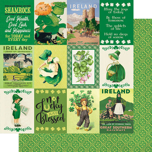 Authentique Paper - Dublin Collection - 12 x 12 Double Sided Paper - Number Eight