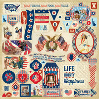 Authentique Paper - Liberty Collection - Cardstock Stickers - Details