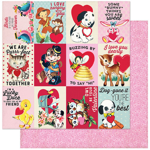 Authentique Paper - Love Notes Collection - 12 x 12 Double Sided Paper - Number Eight