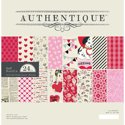 Authentique Paper - Love Notes Collection - 8 x 8 Paper Pad Bundle