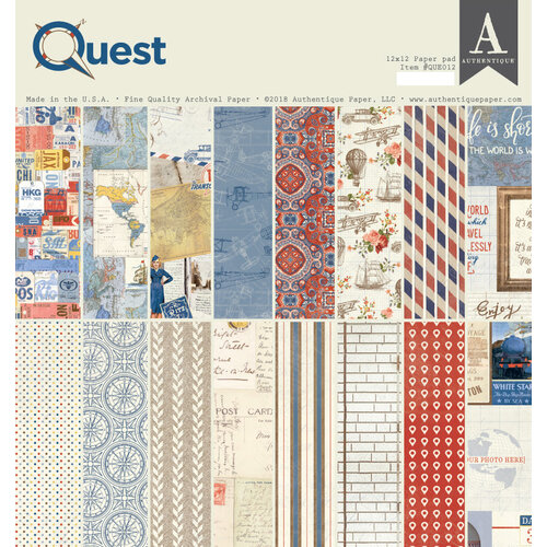 Authentique Paper - Quest Collection - 12 x 12 Double-Sided Paper Pad
