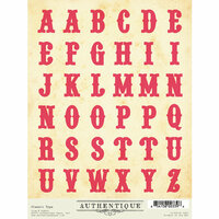 Authentique Paper - Uncommon Collection - Cardstock Stickers - Classic Type Alphabet
