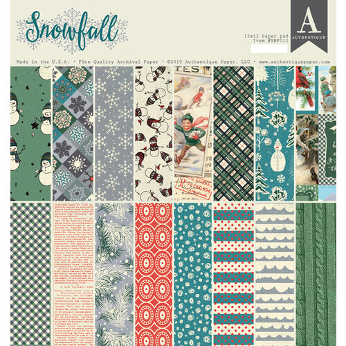 Authentique Paper - Snowfall Collection - 12 x 12 Paper Pad