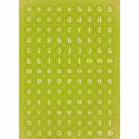 Authentique Paper - Splendid Collection - Cardstock Stickers - Petite Type Circle Alphabet
