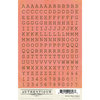 Authentique Paper - Uncommon Collection - Cardstock Stickers - Petite Type Square Alphabet