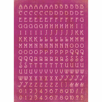 Authentique Paper - Splendid Collection - Cardstock Stickers - Petite Type Square Alphabet