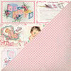 Authentique Paper - Swaddle Girl Collection - 12 x 12 Double-Sided Paper - Number Seven