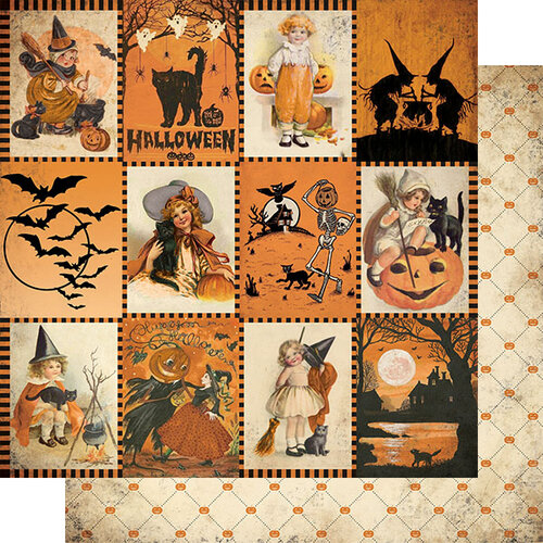 Authentique Paper - Halloween - Twilight Collection - 12 x 12 Double Sided Paper - Number Eight