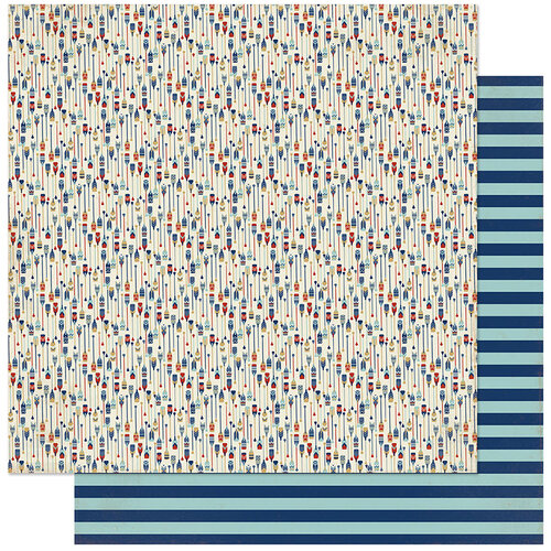 Authentique Paper - Voyage Collection - 12 x 12 Double Sided Paper - Number Six
