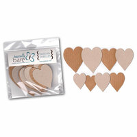 Basically Bare - Basically Embellies - Bare Basics - Cardboard and Chipboard Pieces - Hearts - Set 1