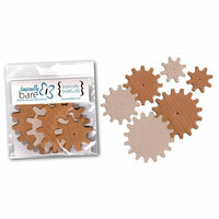 Basically Bare - Basically Embellies - Bare Basics - Cardboard and Chipboard Pieces - Gears - Set 1