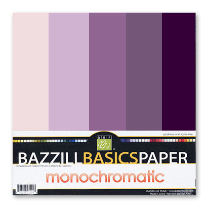 Bazzill Basics - Monochromatic Packs 12 x 12 - Violet