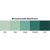 Bazzill Basics - Monochromatic Packs 12 x 12 - Blue-Green