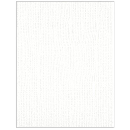 Bazzill Basics - Bulk Textured Cardstock Pack - 25 Sheets - 8.5 x 11 - White