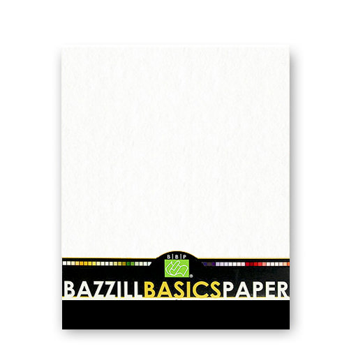 Bazzill Basics - Bulk Cardstock Pack - Orange Peel Texture - 25 Sheets - 8.5x11 White