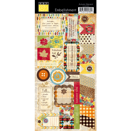 Bazzill Basics - Margie Romney Aslett - Autumn Harvest Collection - Cardstock Stickers