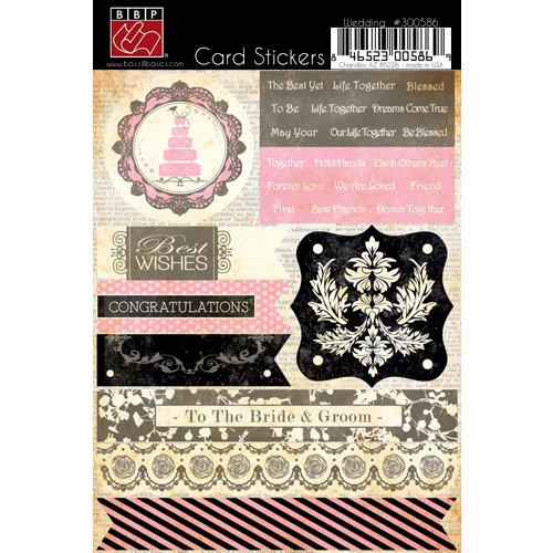 Bazzill Basics - Cardstock Stickers for Card Making - Wedding