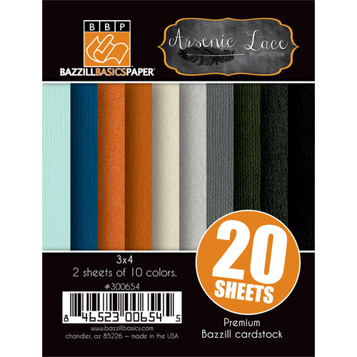 Bazzill Basics - Janet Hopkins - Arsenic and Lace Collection - 3 x 4 Coordinating Cardstock Multipack