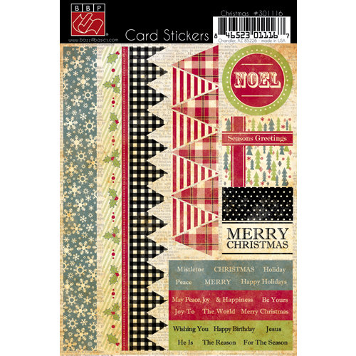 Bazzill Basics - Cardstock Stickers for Card Making - Christmas