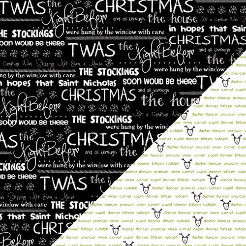 Bazzill Basics - Sweetwater - Countdown to Christmas Collection - 12 x 12 Double Sided Paper - Twas The Night