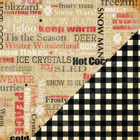 Bazzill Basics - Margie Romney Aslett - Nordic Pines Collection - 12 x 12 Double Sided Paper - Winter Words