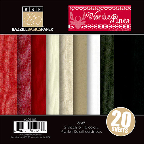 Bazzill Basics - Margie Romney Aslett - Nordic Pines Collection - 6 x 6 Coordinating Cardstock Multipack