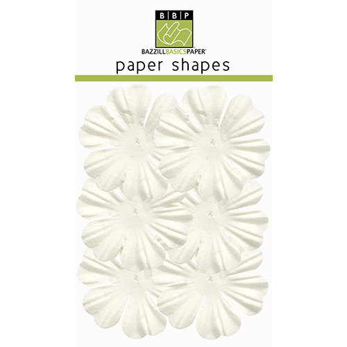 Bazzill Basics - Paper Shapes - Flowers - 6 Pieces - Primula - Natural