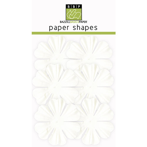 Bazzill Basics - Paper Shapes - Flowers - 6 Pieces - Primula - White