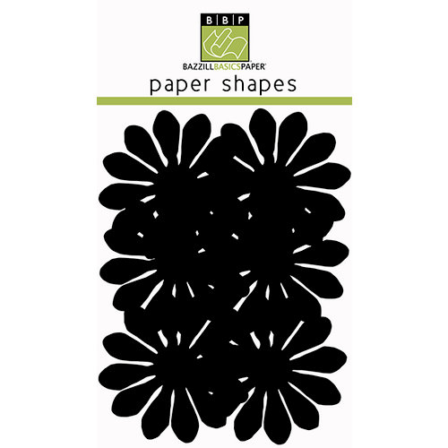 Bazzill Basics - Paper Shapes - Flowers - 6 Pieces - Gerbera - Black