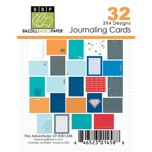 Bazzill Basics - The Adventures Of Collection - 3 x 4 Journaling Cards