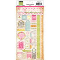 Bazzill Basics - Vintage Lace Collection - Cardstock Stickers