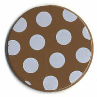 Bazzill Basics - Polka Dot Brads - 25 mm - Walnut, CLEARANCE