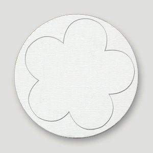 Bazzill Basics - Really Big Flower Chips - 5 Petal Flower, CLEARANCE