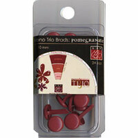 Bazzill Basics - Mono Trio Brads - Round 10mm - Pomegranate