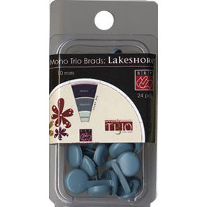 Bazzill Basics - Mono Trio Brads - Round 10mm - Lakeshore