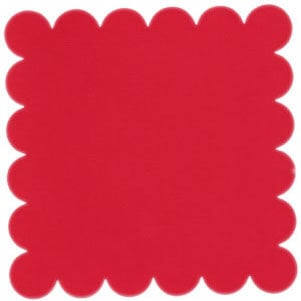 Bazzill Basics - 12x12 Scalloped Cardstock - Strawberry, CLEARANCE