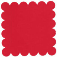 Bazzill Basics - 12x12 Scalloped Cardstock - Strawberry, CLEARANCE