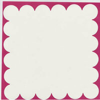 Bazzill Basics - 12x12 Scalloped Cardstock - Snow