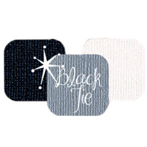 Bazzill Basics - Bazzill Bling Trios - Shimmer Cardstock - Black Tie Bling
