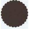 Bazzill Basics - 12x12 Medium Scallop Circle Cardstock - Brown