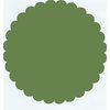 Bazzill Basics - 12x12 Medium Scallop Circle Cardstock - Guacamole - Green, CLEARANCE