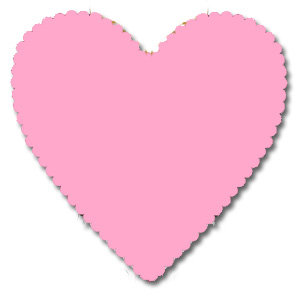 Bazzill Basics - 12x12 Heart Cardstock - Precious - Pink