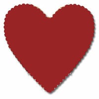 Bazzill Basics - 12x12 Heart Cardstock - Ruby Slipper - Red
