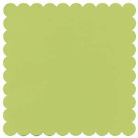 Bazzill Basics - 12x12 Square Scalloped Cardstock - Green Tea, CLEARANCE
