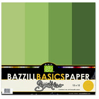 Bazzill Basics - Bazzill Smoothies - 4 Colors - 12x12 Cardstock - Kiwi Crush
