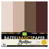 Bazzill Basics - Bazzill Smoothies - 4 Colors - 12x12 Cardstock - Chocolate Cream