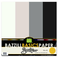 Bazzill Basics - Bazzill Smoothies - 4 Colors - 12x12 Cardstock - Blackberry Swirl, CLEARANCE