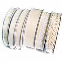 Bazzill Basics - Ribbon Bulk Pack - 90 Yards - Cream, CLEARANCE