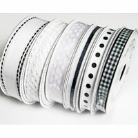 Bazzill Basics - Ribbon Bulk Pack - 90 Yards - White, CLEARANCE