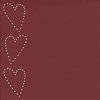 Bazzill Basics - In Stitch'z Cardstock - Hearts - Pomegranate